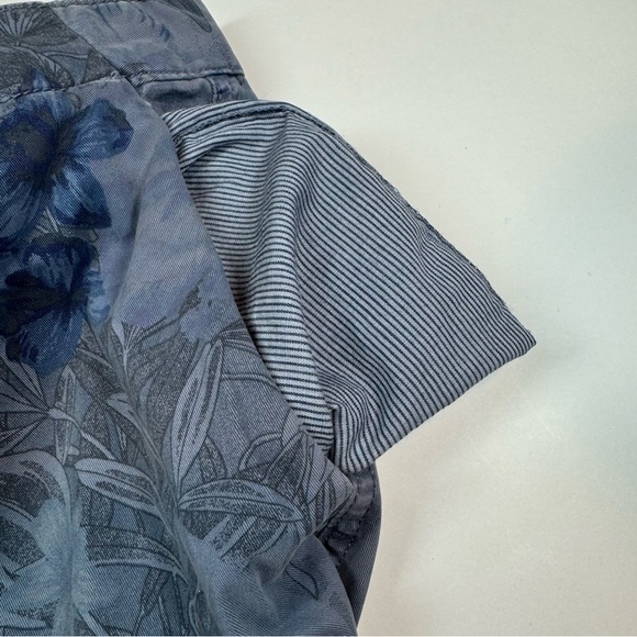 GAP Girlfriend Chino Pants Floral Hibiscus Faded Blue Print Jeans Cotton Size 6 - Picture 16 of 16